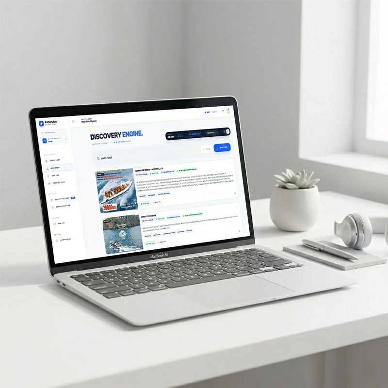 PatternAds Platform on MacBook